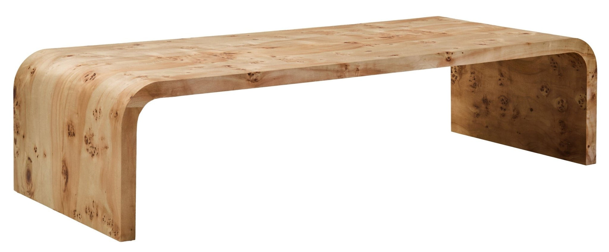Mota Burl Wood Design Curved Coffee Table | Luxury Home Accessories | Heulog Glow