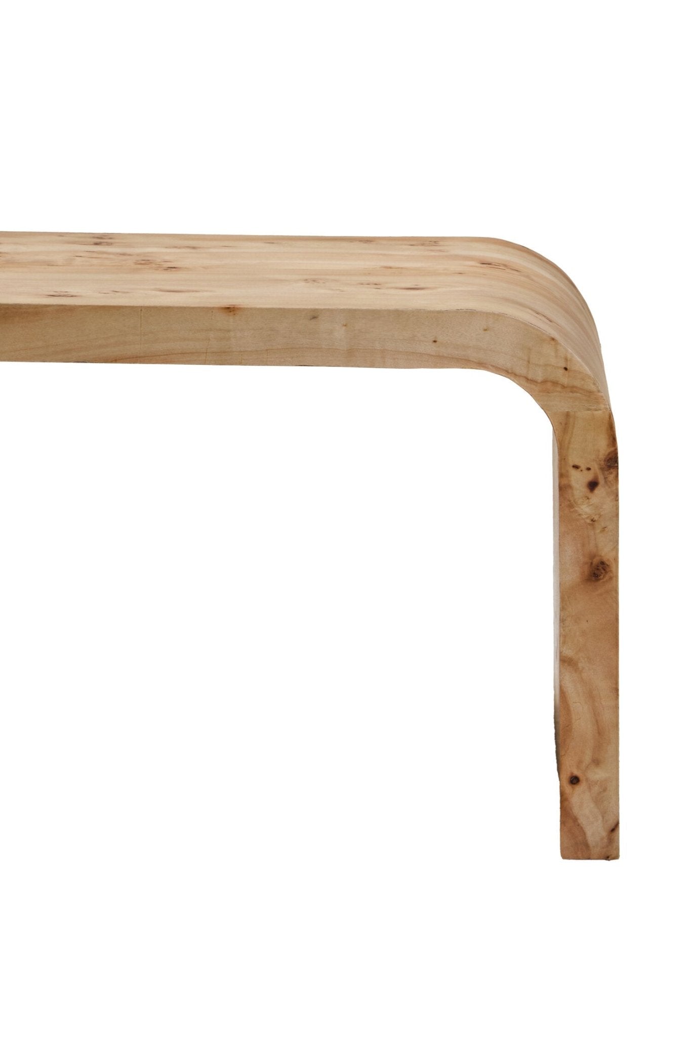 Mota Burl Wood Design Curved Coffee Table | Luxury Home Accessories | Heulog Glow