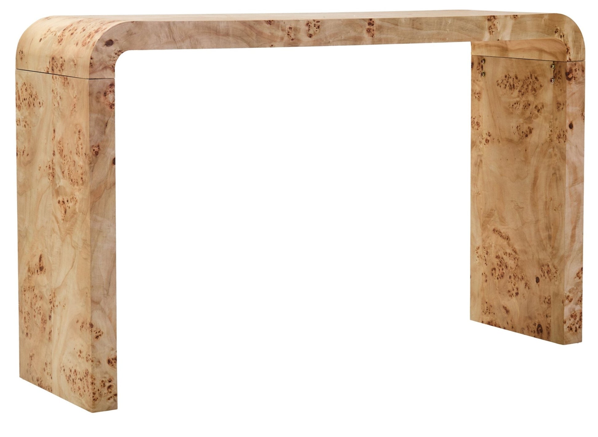 Mota Burl Wood Design Curved Console Table | Luxury Home Accessories | Heulog Glow