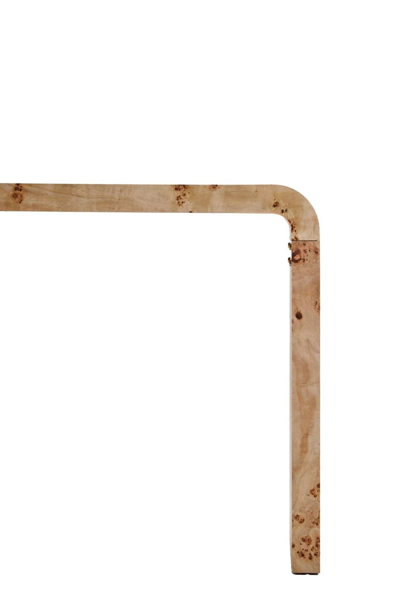 Mota Burl Wood Design Curved Console Table | Luxury Home Accessories | Heulog Glow