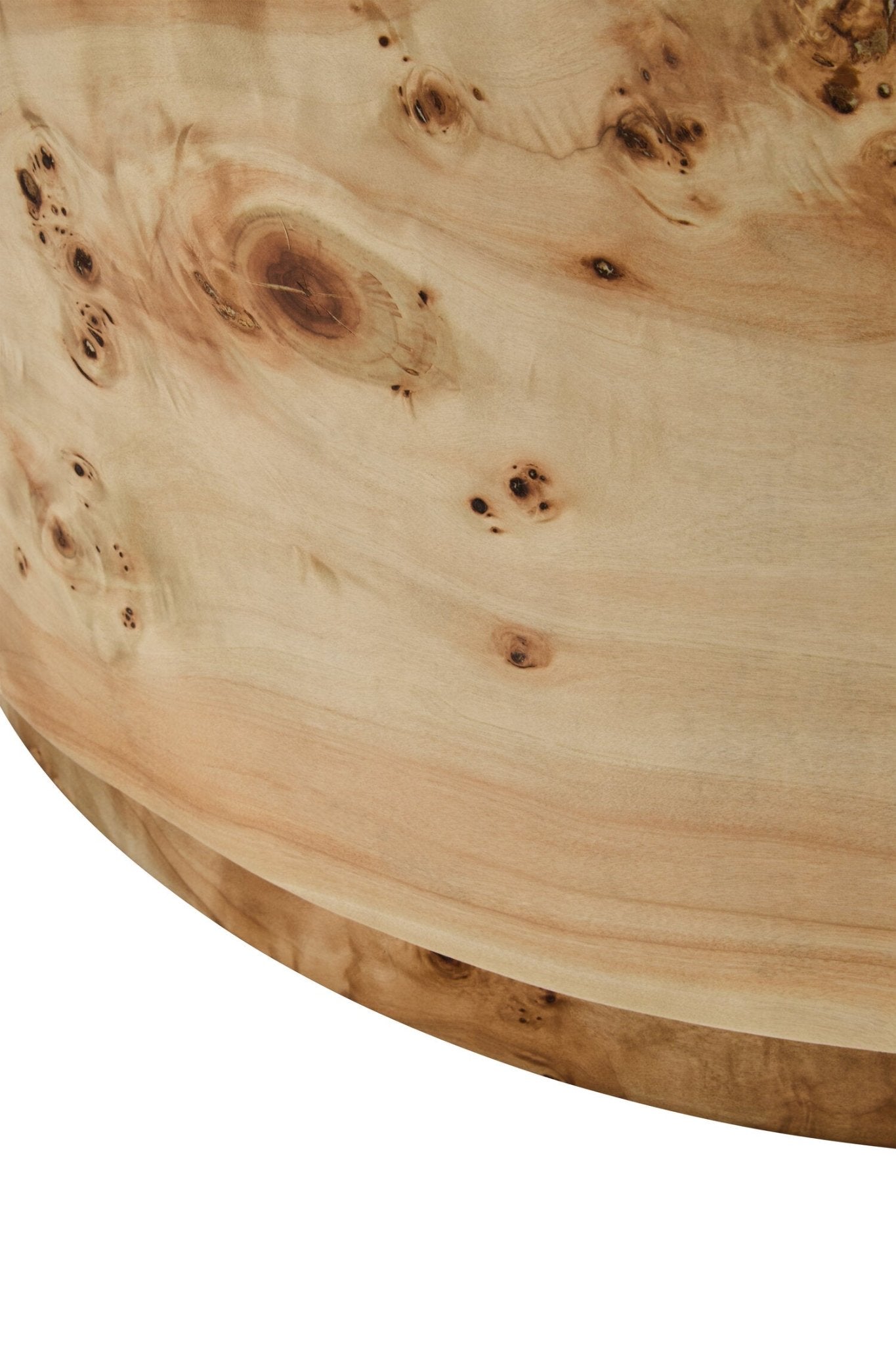 Mota Burl Wood Design Round Coffee Table | Luxury Home Accessories | Heulog Glow