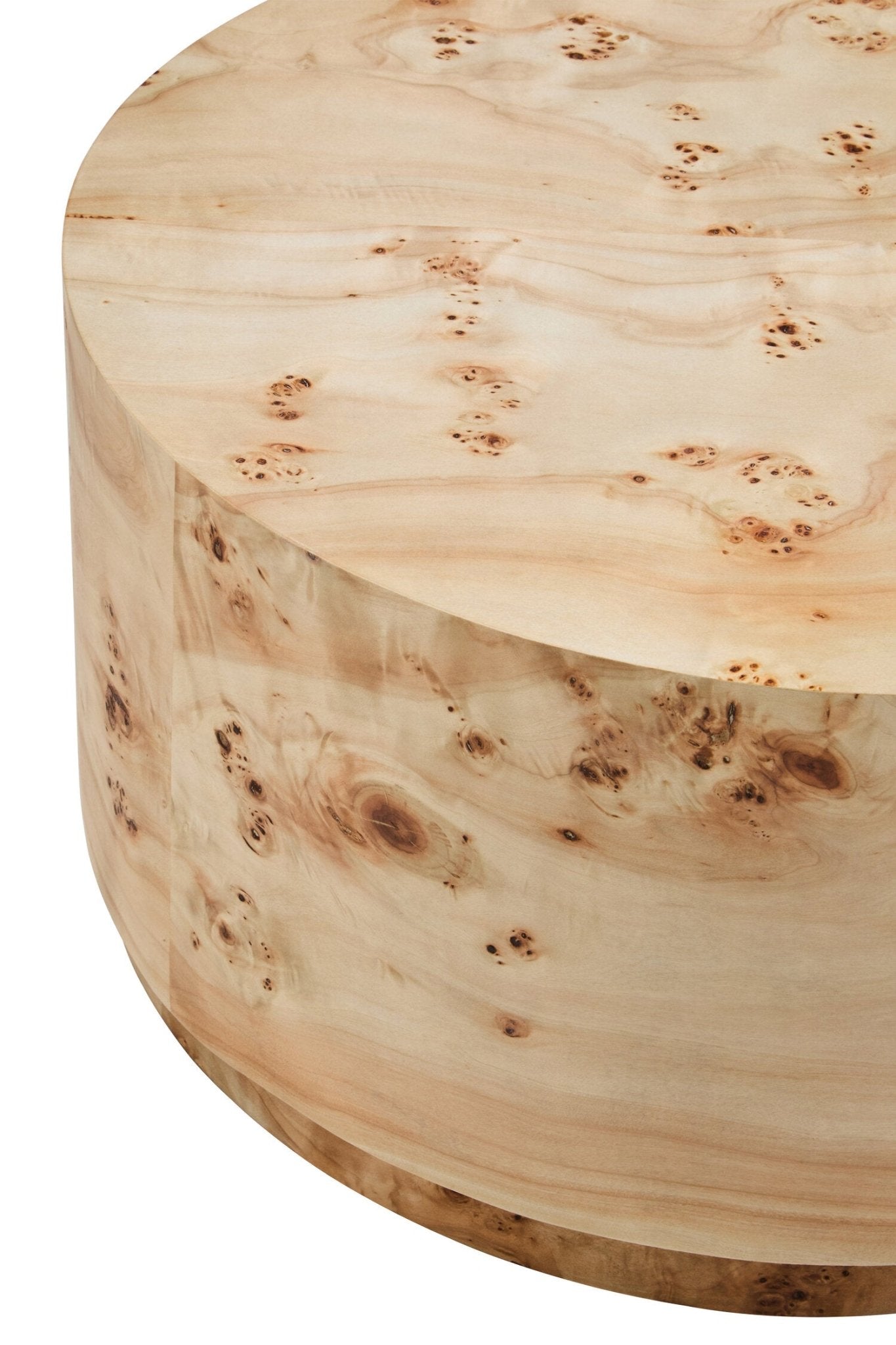 Mota Burl Wood Design Round Coffee Table | Luxury Home Accessories | Heulog Glow