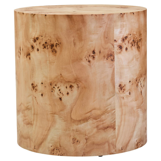 Mota Burl Wood Design Round Side Table | Luxury Home Accessories | Heulog Glow