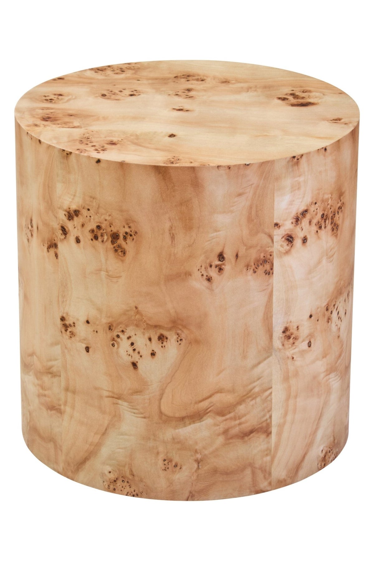 Mota Burl Wood Design Round Side Table | Luxury Home Accessories | Heulog Glow