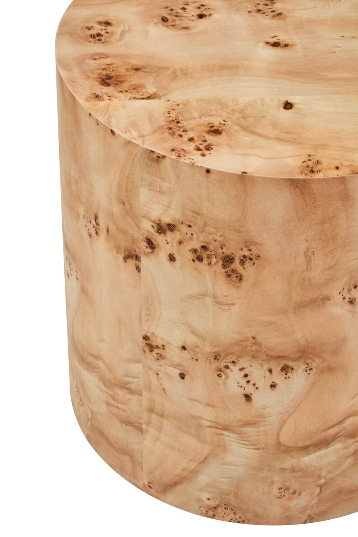 Mota Burl Wood Design Round Side Table | Luxury Home Accessories | Heulog Glow