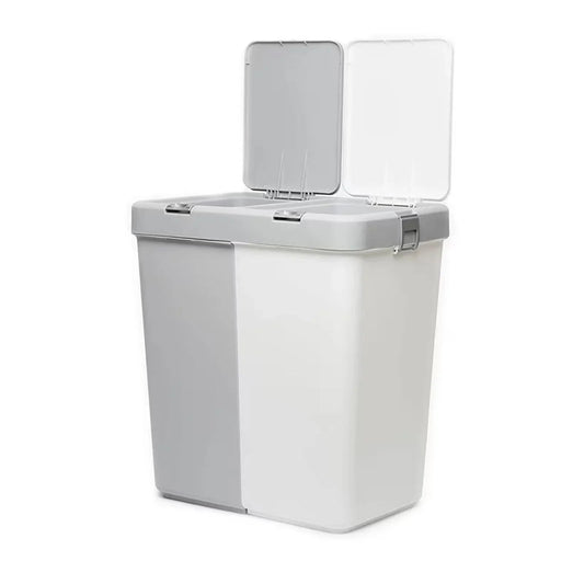 Motek Multi-Purpose Double Compartment Laundry & Dirty Basket 80lt | Luxury Home Accessories | Heulog Glow