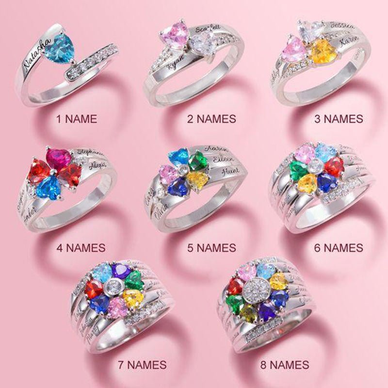 Mother's Day Gift DIY Engraved Ring | Luxury Home Accessories | Heulog Glow