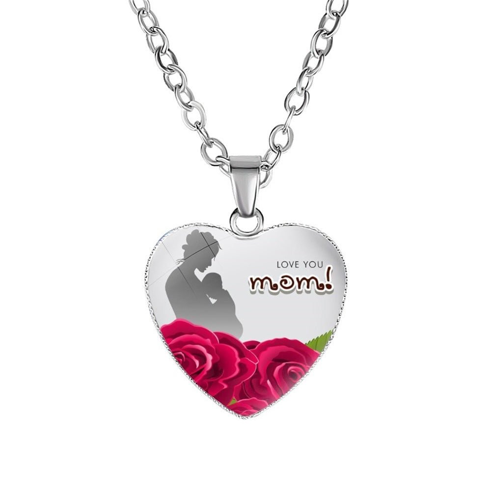 Mother's Day Gift Mom HeartPendant Necklace | Luxury Home Accessories | Heulog Glow