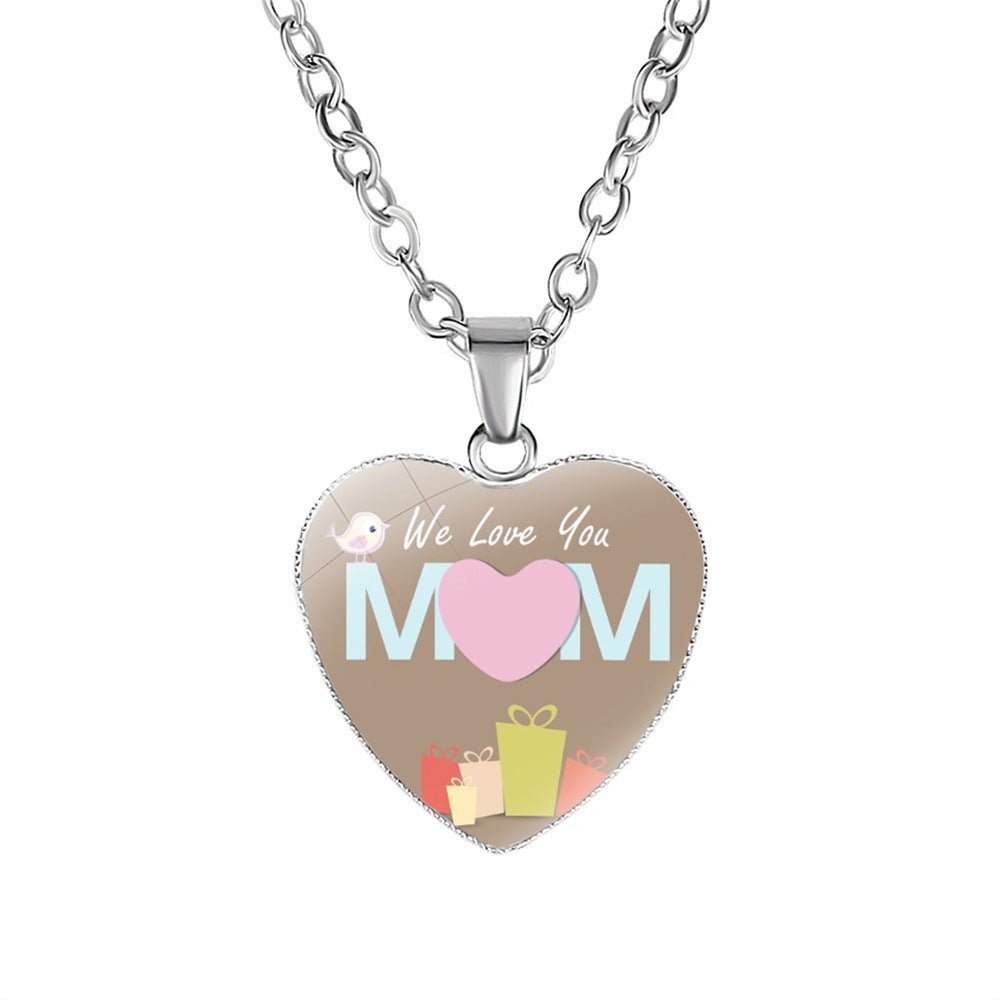 Mother's Day Gift Mom HeartPendant Necklace | Luxury Home Accessories | Heulog Glow