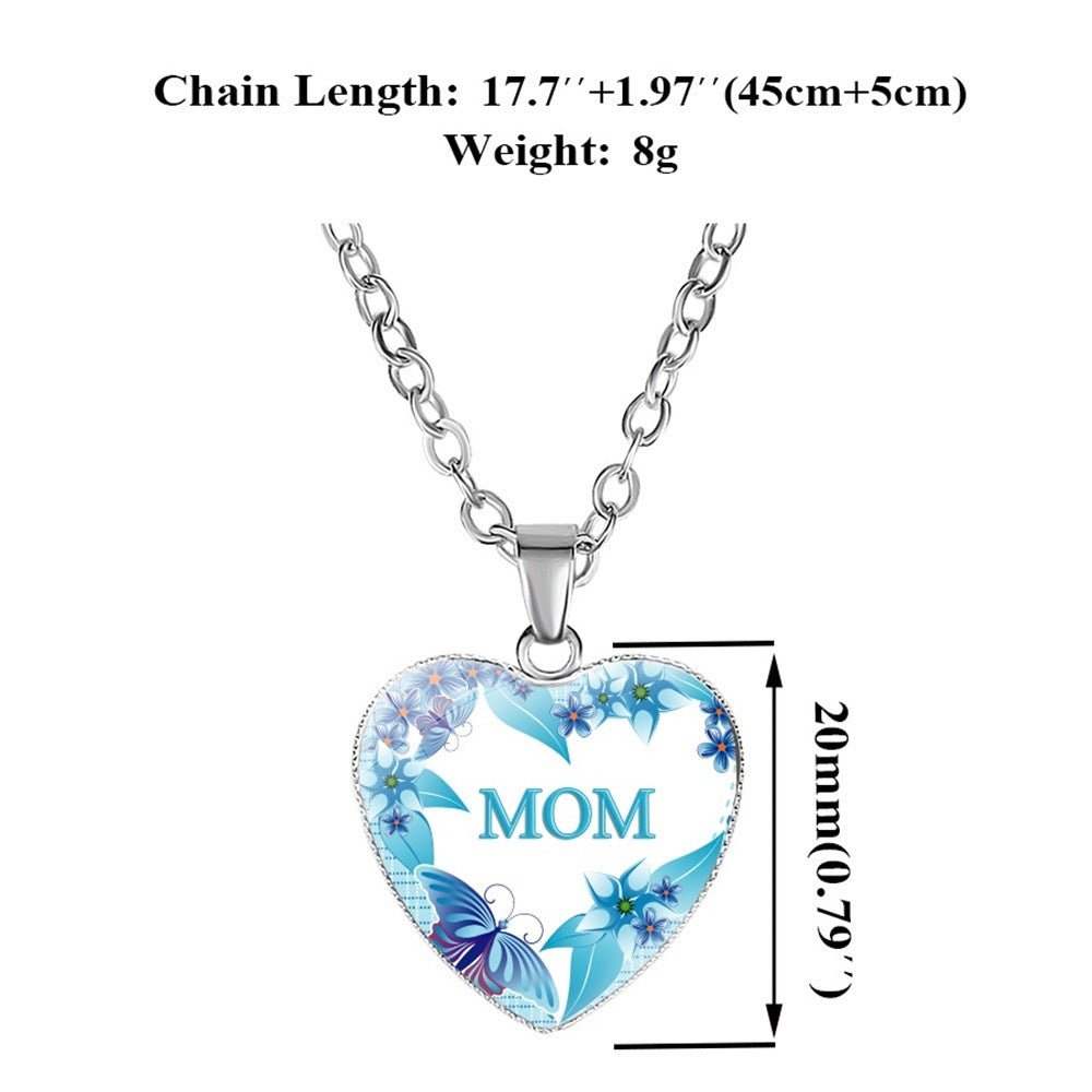Mother's Day Gift Mom HeartPendant Necklace | Luxury Home Accessories | Heulog Glow
