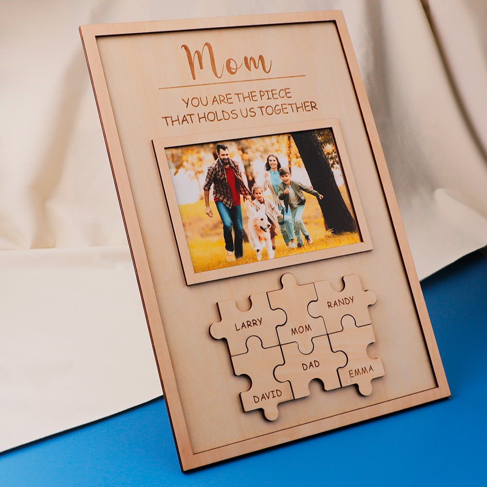 Mother's Day Gift Wooden Puzzle Frame Personalized DIY Commemorative Gift | Luxury Home Accessories | Heulog Glow