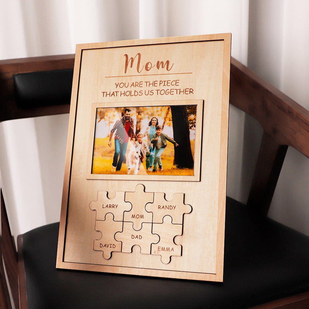 Mother's Day Gift Wooden Puzzle Frame Personalized DIY Commemorative Gift | Luxury Home Accessories | Heulog Glow