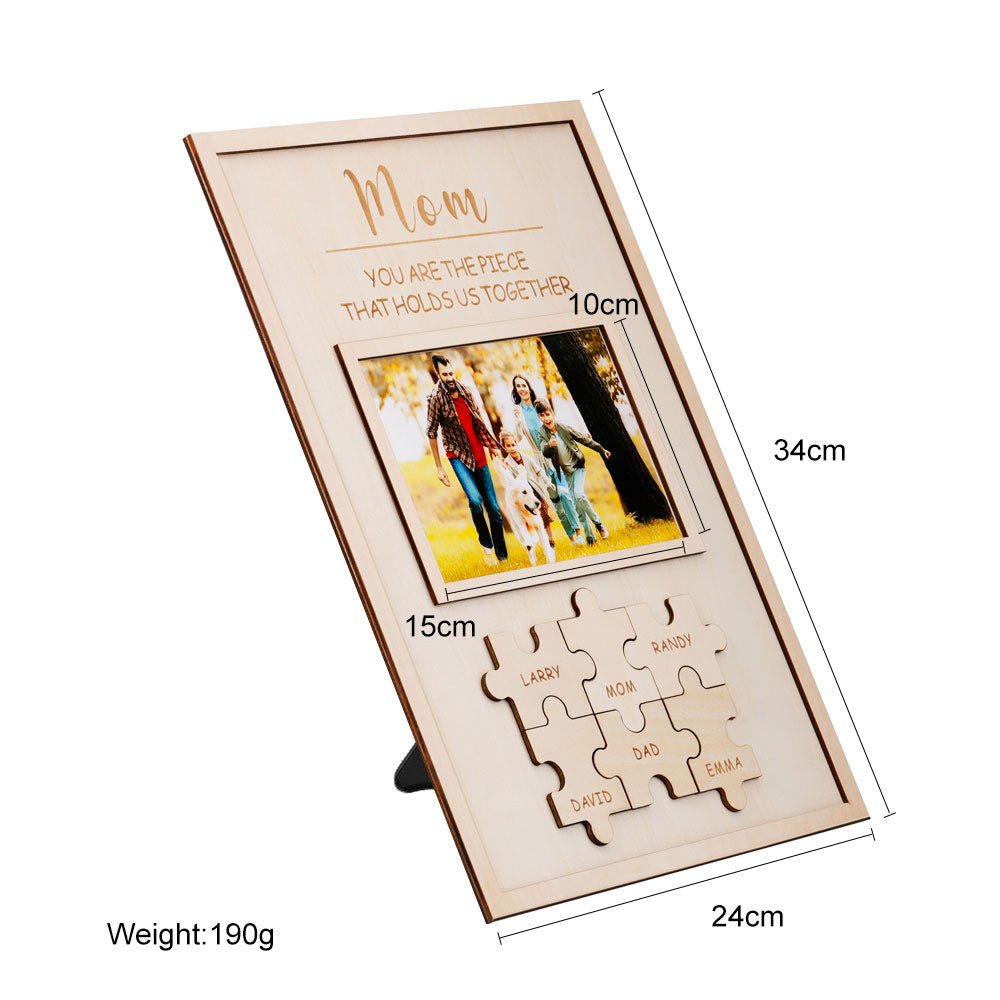 Mother's Day Gift Wooden Puzzle Frame Personalized DIY Commemorative Gift | Luxury Home Accessories | Heulog Glow