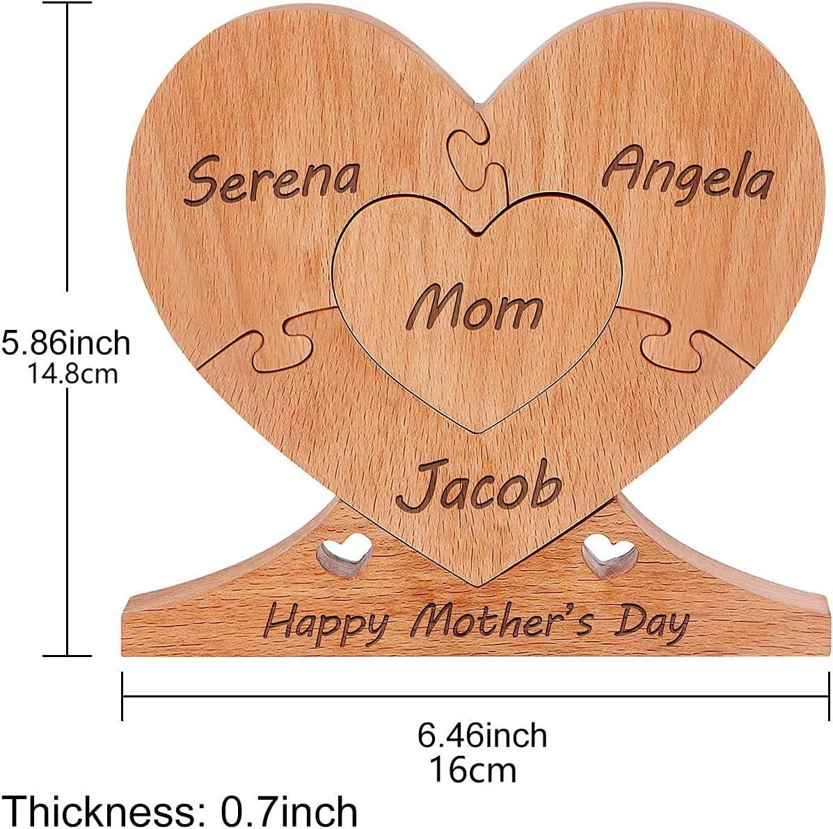 Mother's Day Holiday Gift Wooden Crafts Ornaments | Luxury Home Accessories | Heulog Glow