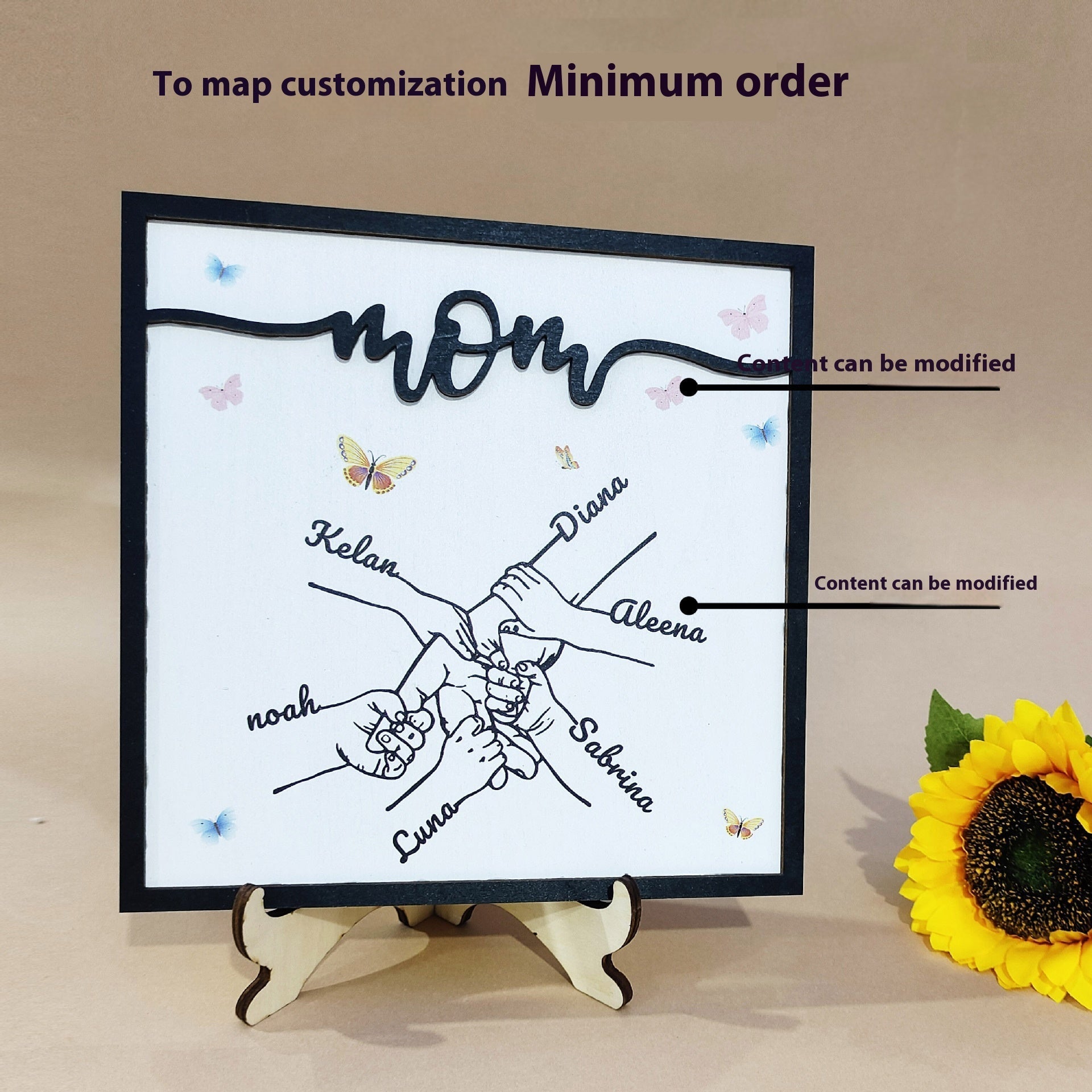 Mother's Day Souvenir Gift Wooden Frame Ornament | Luxury Home Accessories | Heulog Glow