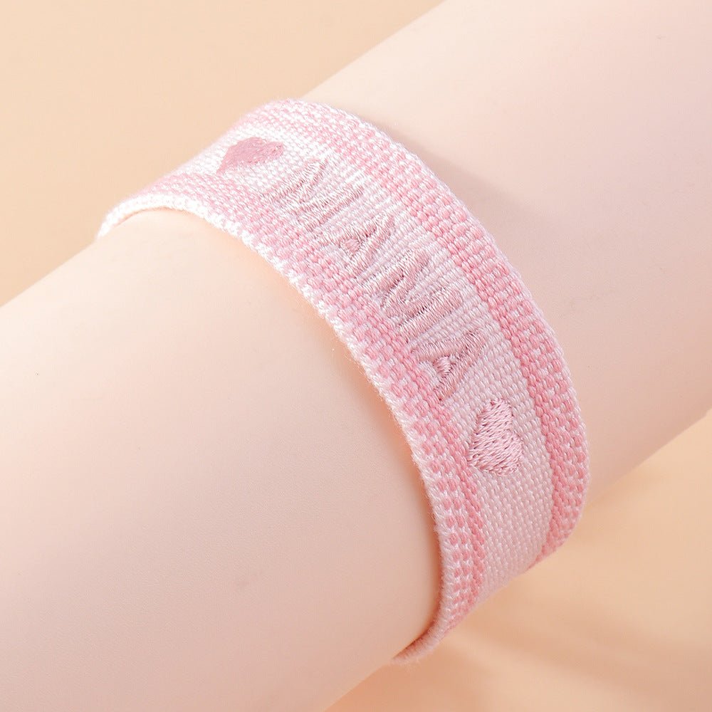 Mother's Day Woven Bracelet Flannel Mother's Day Commemorative Gift Carrying Strap | Luxury Home Accessories | Heulog Glow