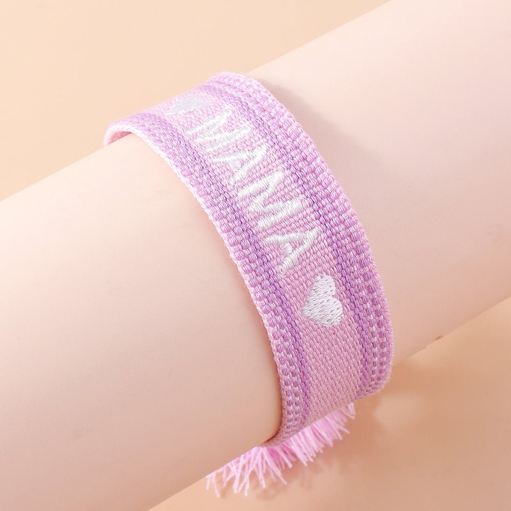 Mother's Day Woven Bracelet Flannel Mother's Day Commemorative Gift Carrying Strap | Luxury Home Accessories | Heulog Glow
