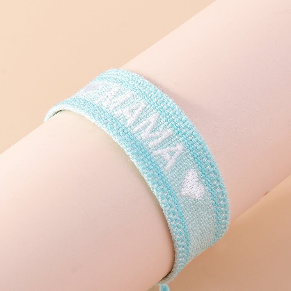 Mother's Day Woven Bracelet Flannel Mother's Day Commemorative Gift Carrying Strap | Luxury Home Accessories | Heulog Glow