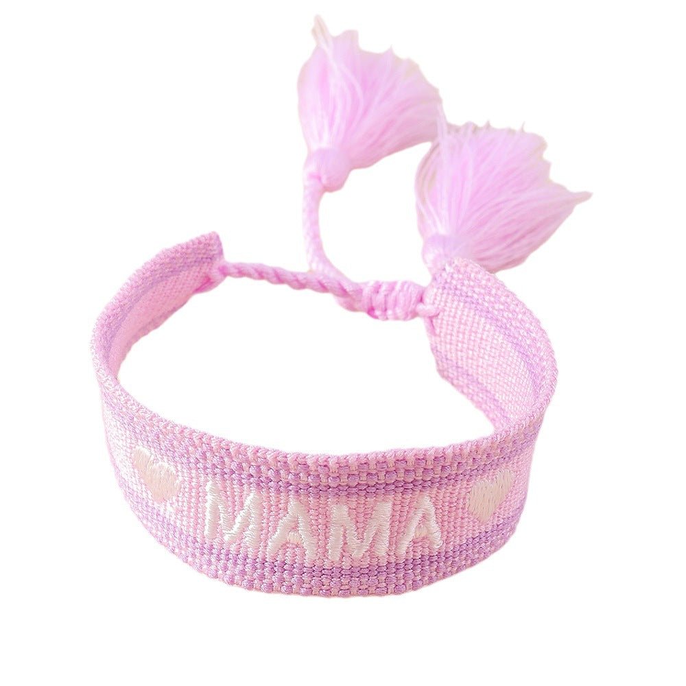 Mother's Day Woven Bracelet Flannel Mother's Day Commemorative Gift Carrying Strap | Luxury Home Accessories | Heulog Glow