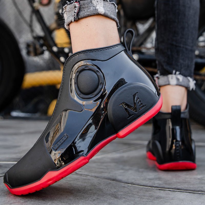 Motorcycle Rain Boots Men's Summer Youth Outdoor Non-slip Wading Shoes Fashion Low Top Flat Work Shoes Rubber Shoes | Luxury Home Accessories | Heulog Glow