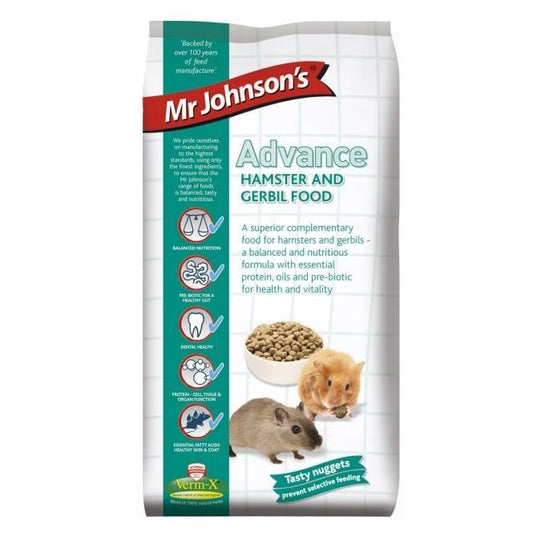 Mr Johnsons Advance Hamster & Gerbil 750g | Luxury Home Accessories | Heulog Glow