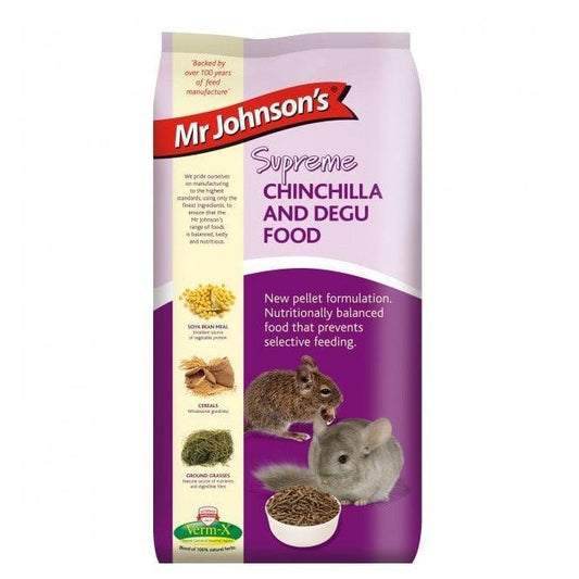Mr Johnsons Chinchilla & Degu Food | Luxury Home Accessories | Heulog Glow