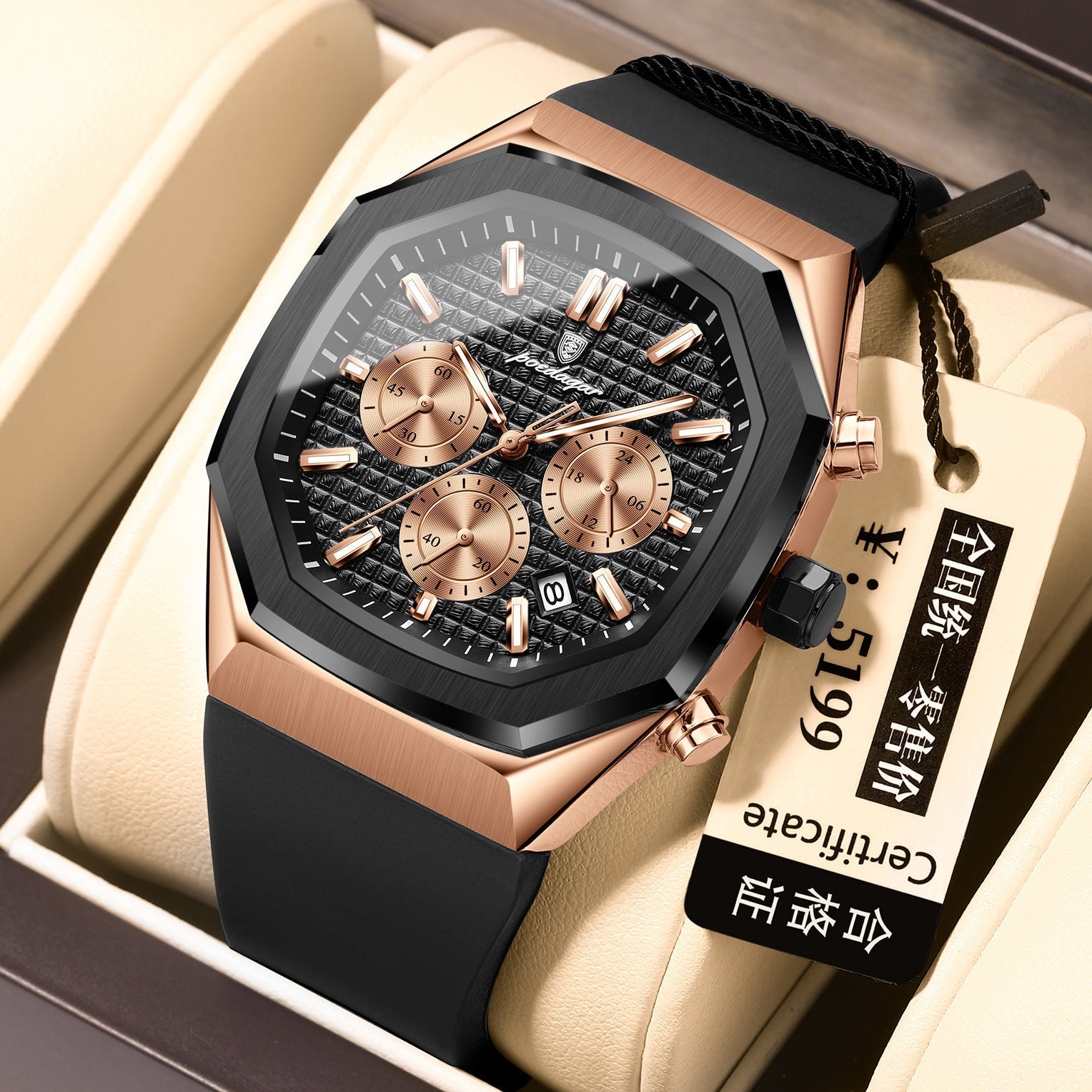 Multifunctional Six-pin Calendar Men's Watch Large Dial | Luxury Home Accessories | Heulog Glow