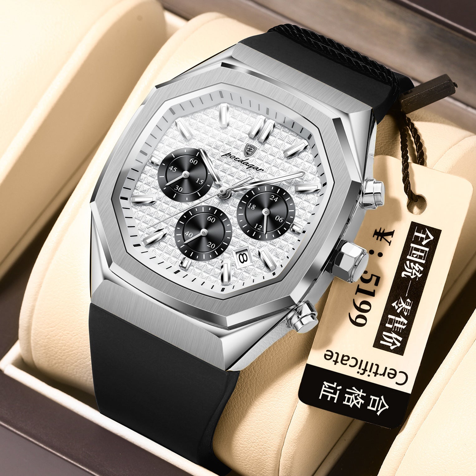 Multifunctional Six-pin Calendar Men's Watch Large Dial | Luxury Home Accessories | Heulog Glow
