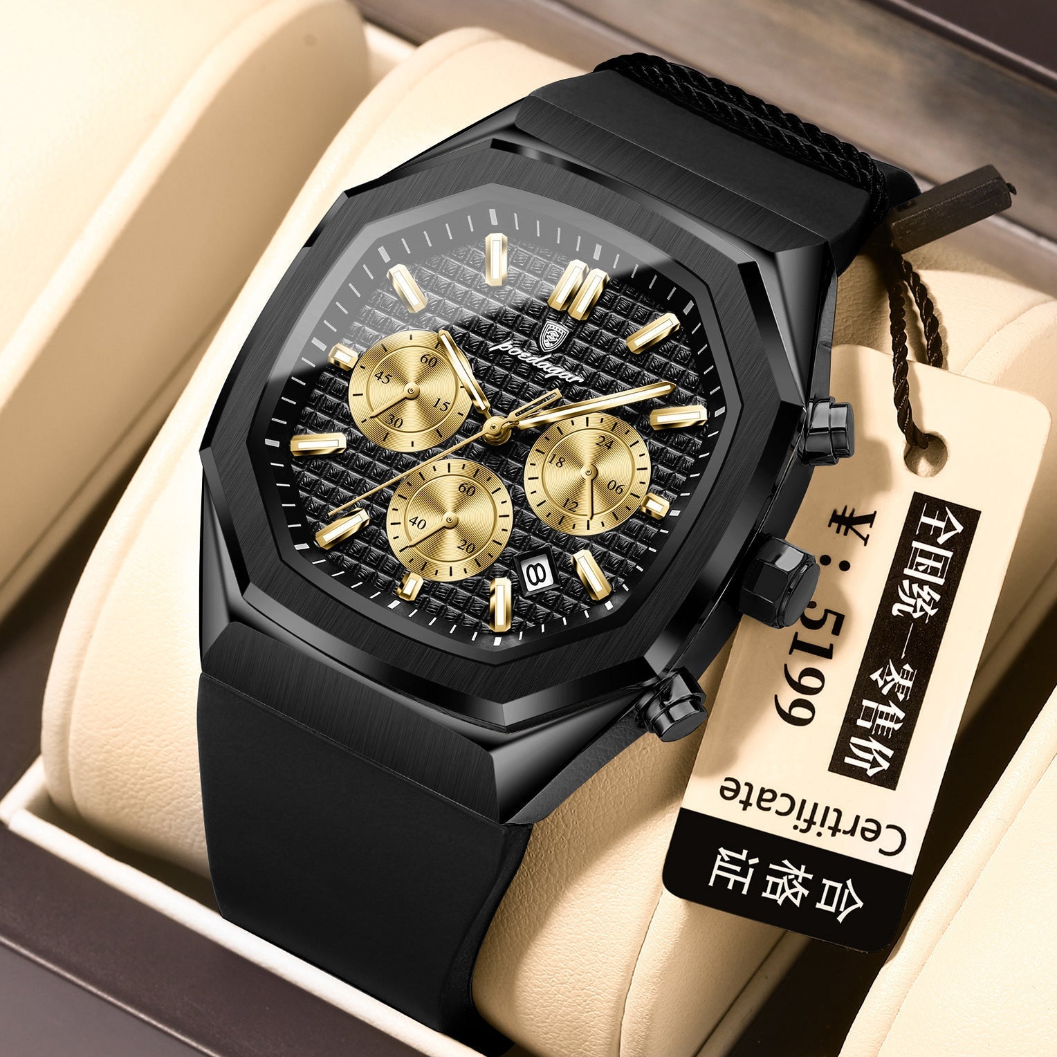 Multifunctional Six-pin Calendar Men's Watch Large Dial | Luxury Home Accessories | Heulog Glow