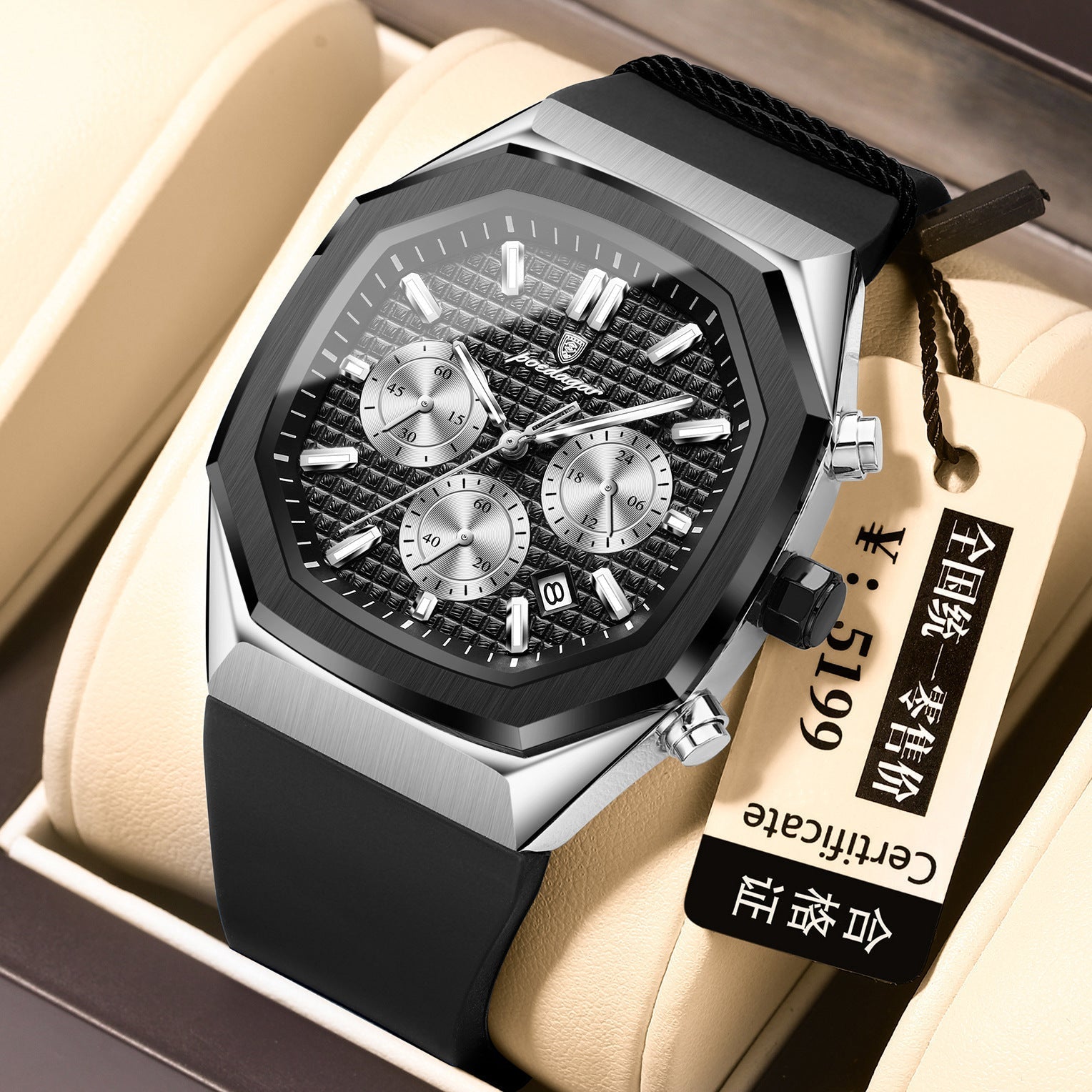 Multifunctional Six-pin Calendar Men's Watch Large Dial | Luxury Home Accessories | Heulog Glow