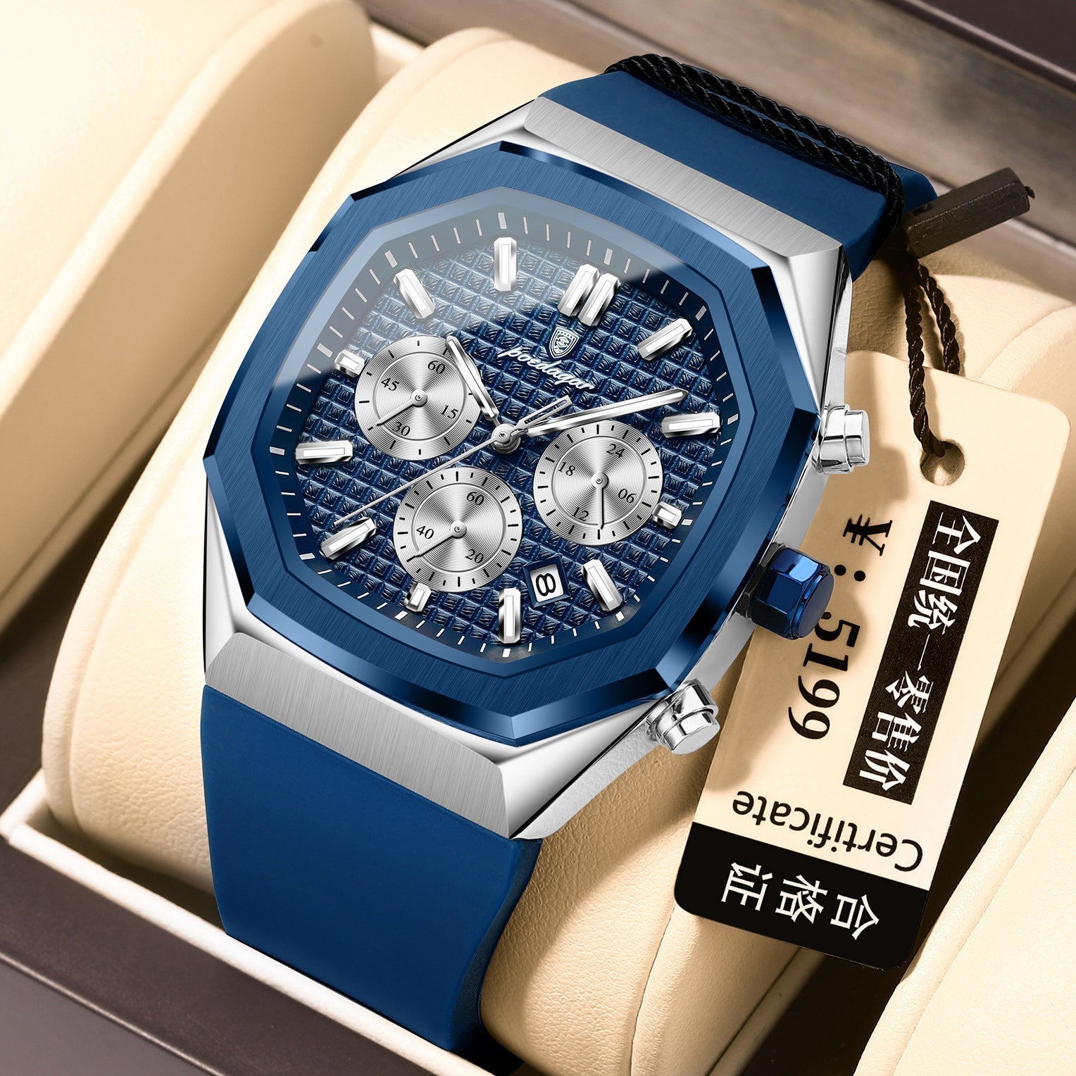 Multifunctional Six-pin Calendar Men's Watch Large Dial | Luxury Home Accessories | Heulog Glow