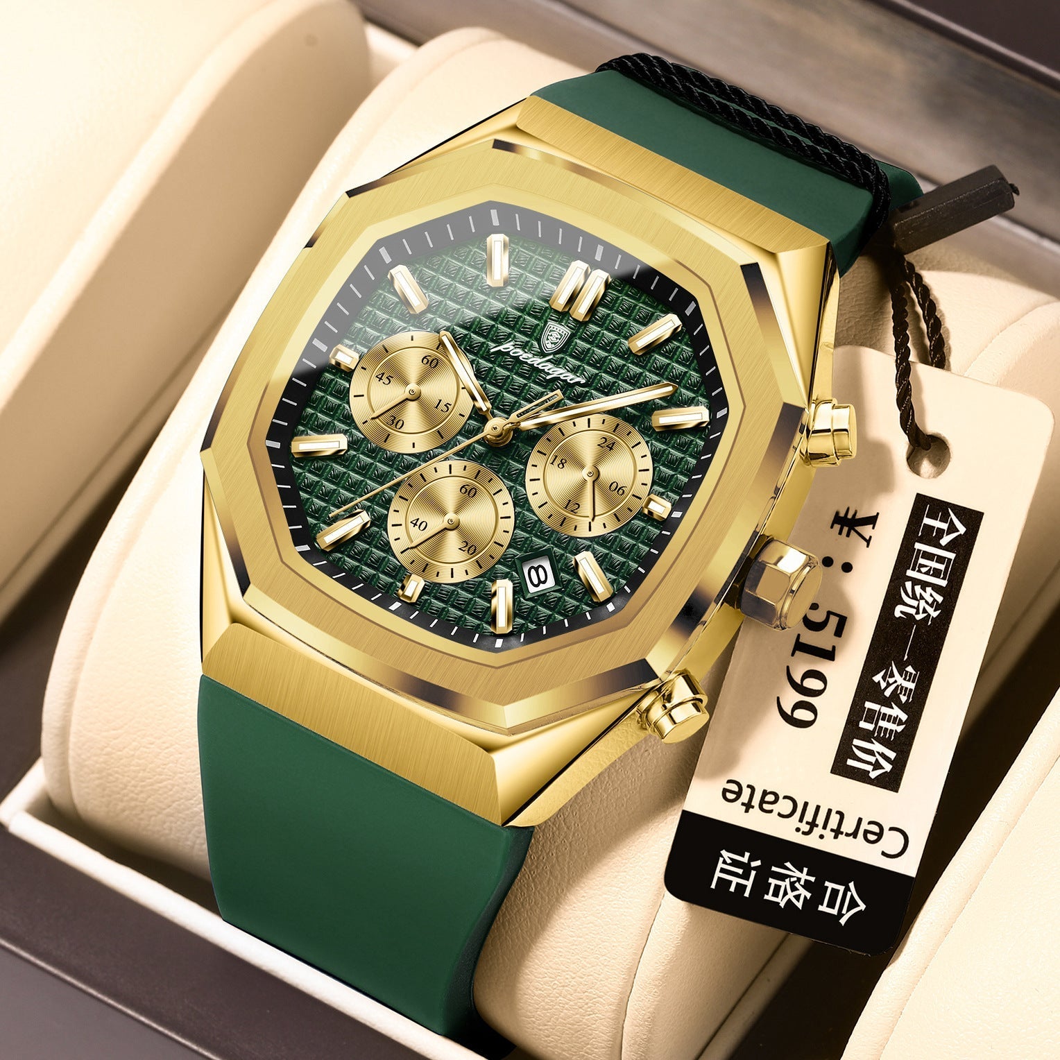 Multifunctional Six-pin Calendar Men's Watch Large Dial | Luxury Home Accessories | Heulog Glow