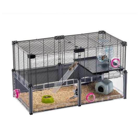 Multipla Hamster Black Cage | Luxury Home Accessories | Heulog Glow