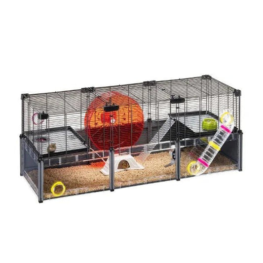 Multipla Hamster Large Black Cage | Luxury Home Accessories | Heulog Glow