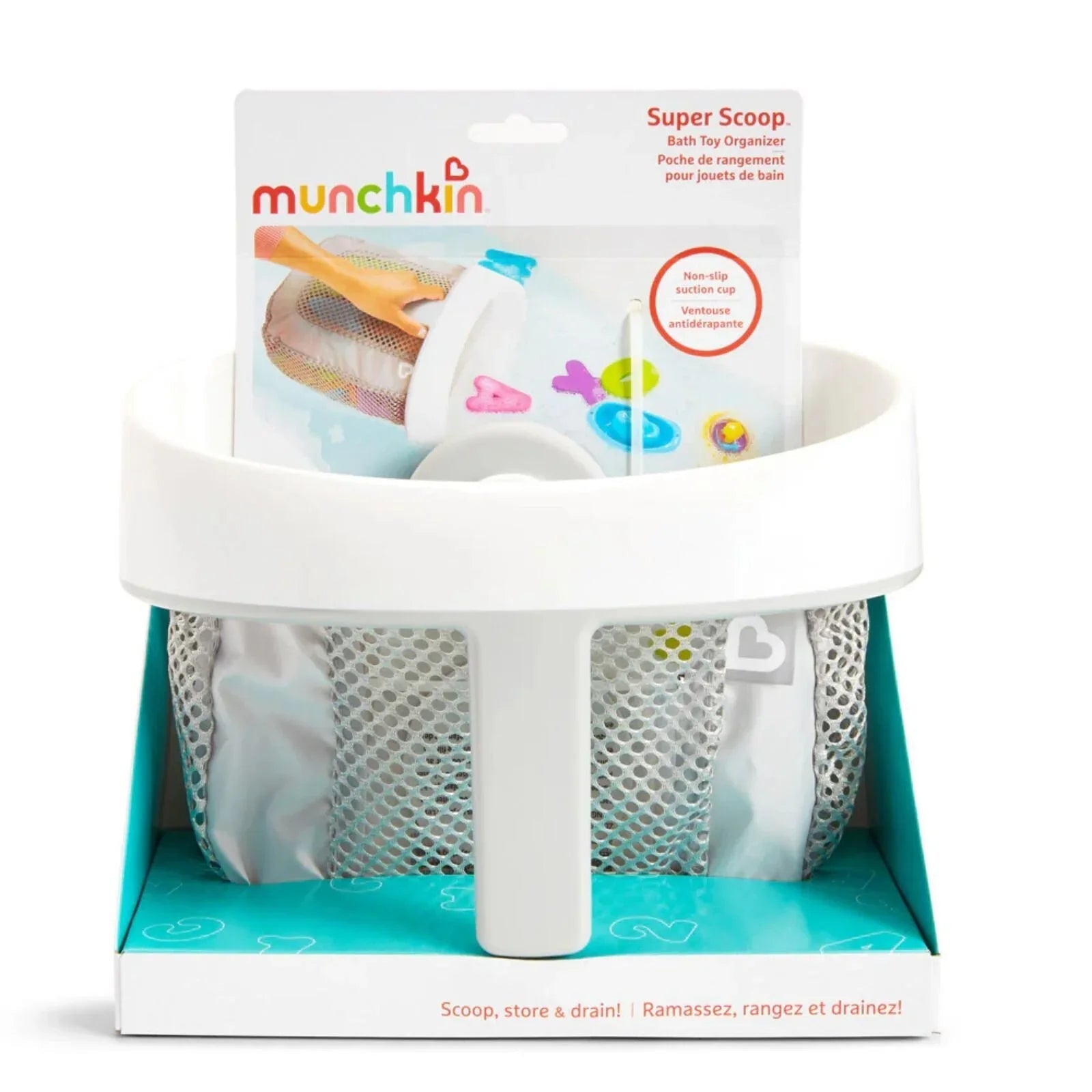 Munchkin Super Scoop Bath Toy Organiser | Luxury Home Accessories | Heulog Glow