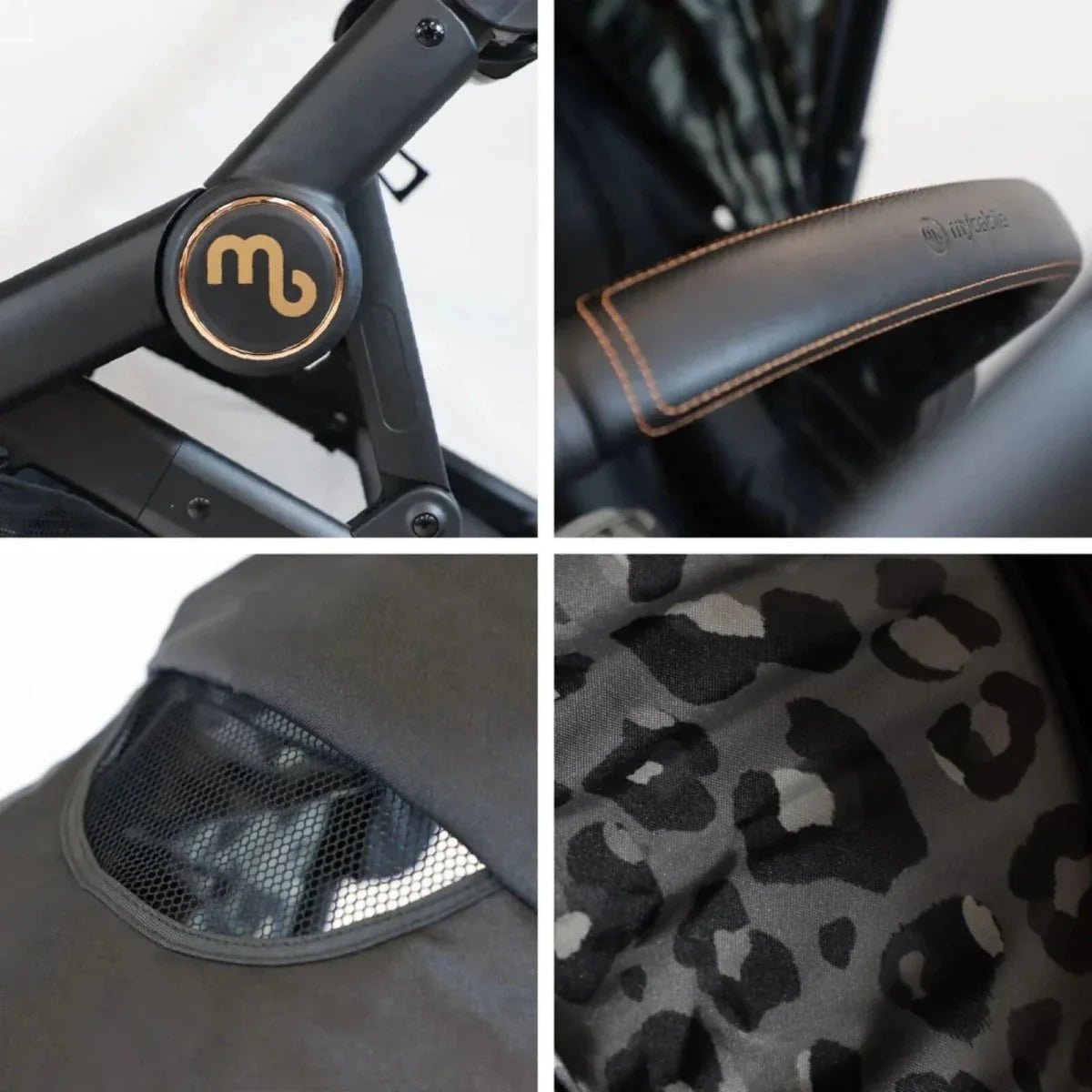 My Babiie MB33 Tandem Pushchair - Black Leopard | Luxury Home Accessories | Heulog Glow