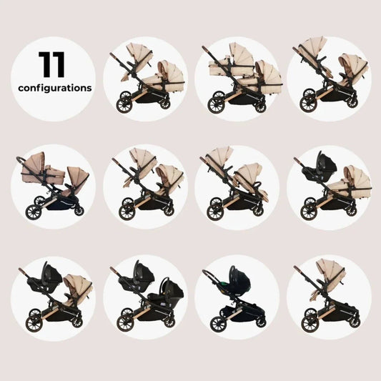My Babiie MB33 Tandem Pushchair - Giraffe | Luxury Home Accessories | Heulog Glow