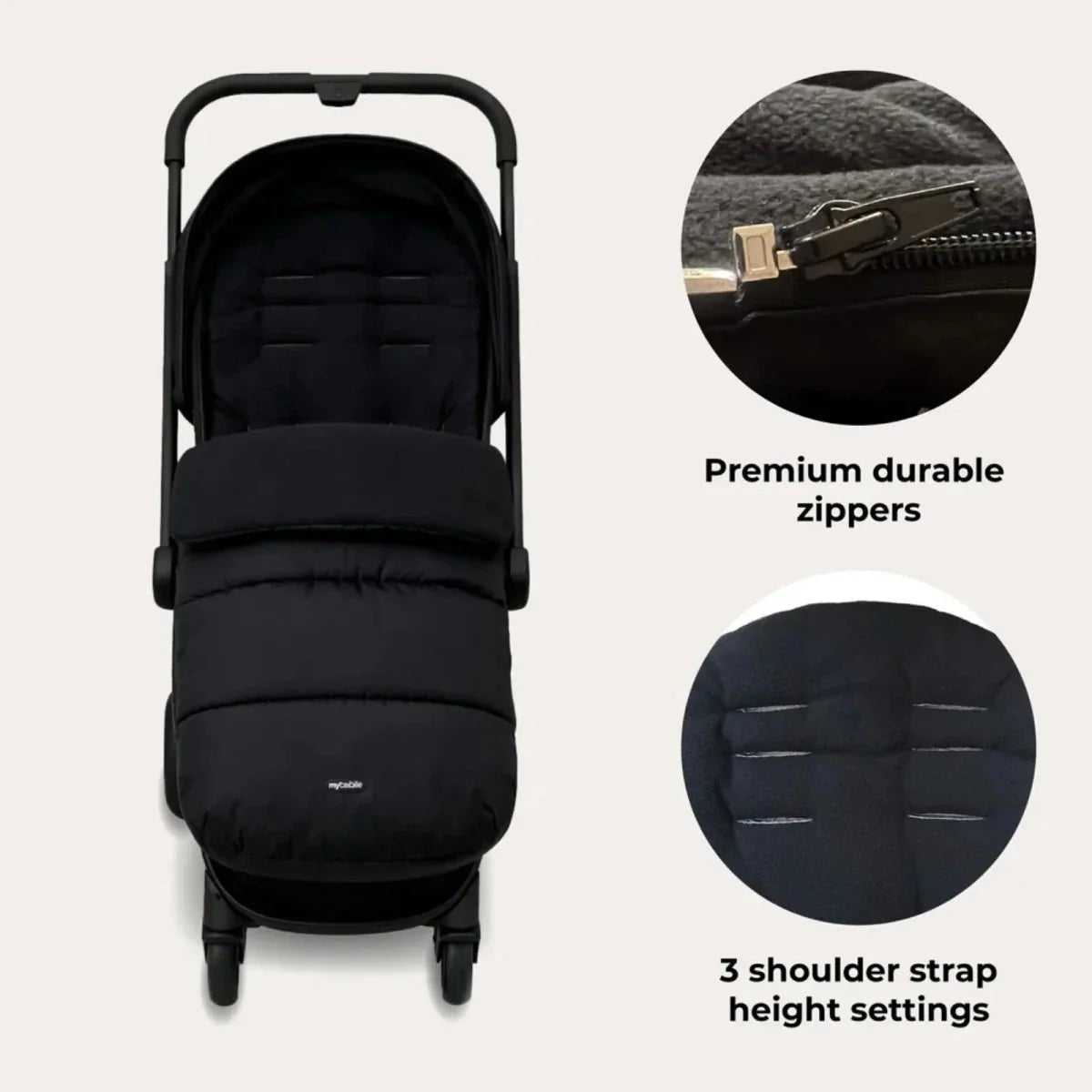 My Babiie MB33 Tandem Pushchair - Ivory | Luxury Home Accessories | Heulog Glow