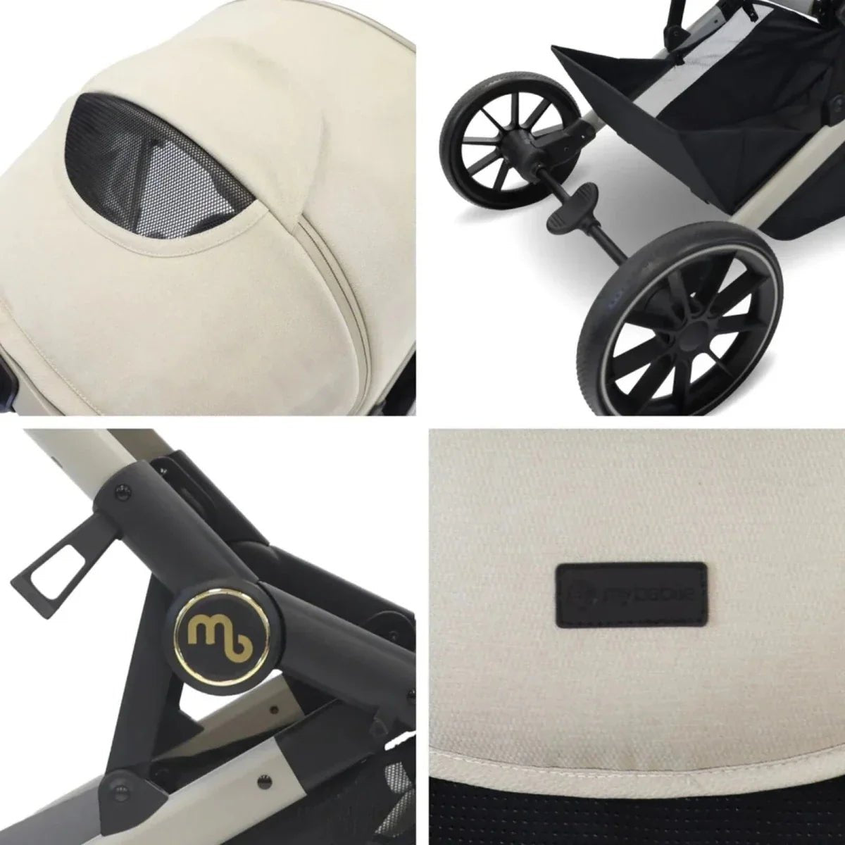 My Babiie MB33 Tandem Pushchair - Ivory | Luxury Home Accessories | Heulog Glow