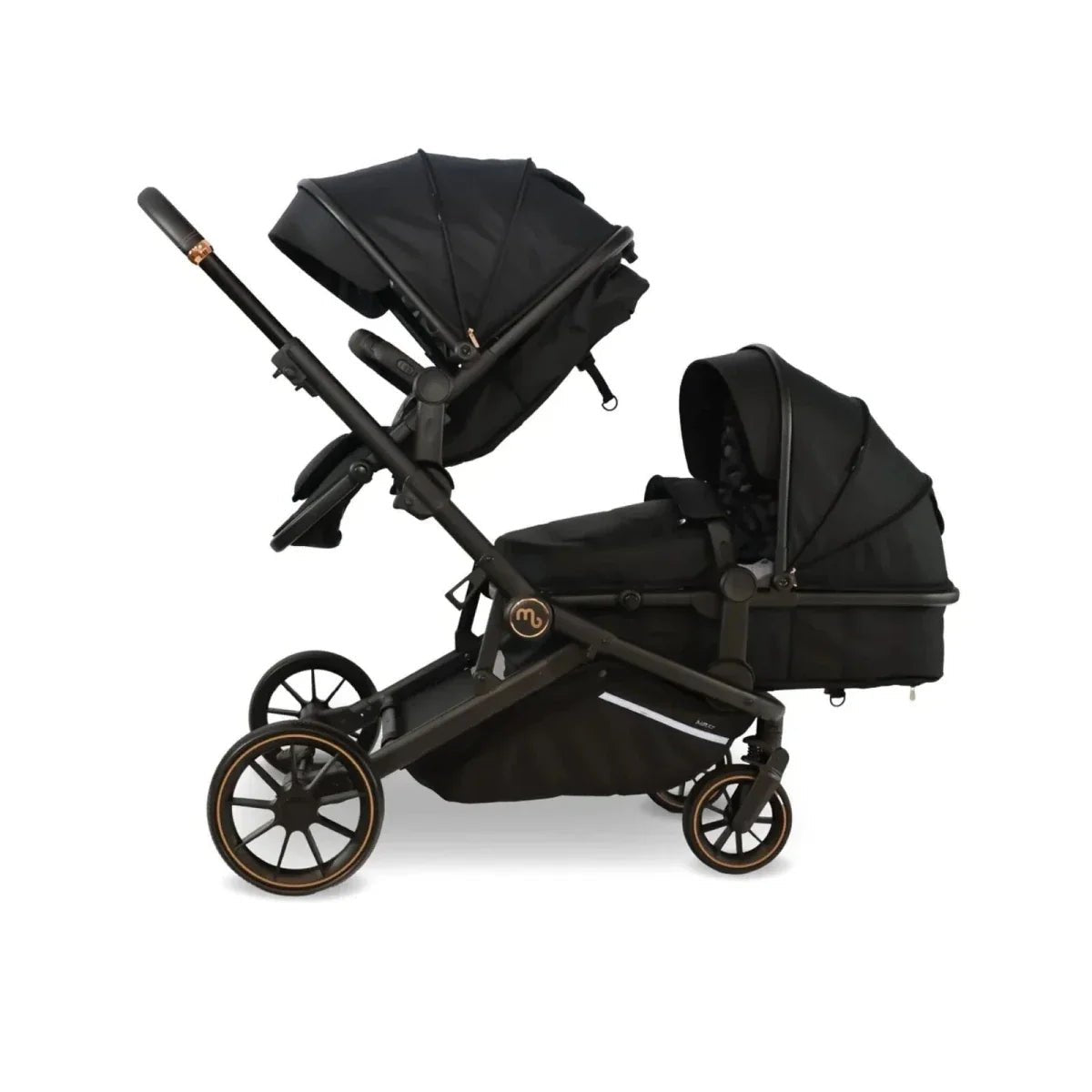 My Babiie MB33 Twin Travel System - Black Leopard | Luxury Home Accessories | Heulog Glow