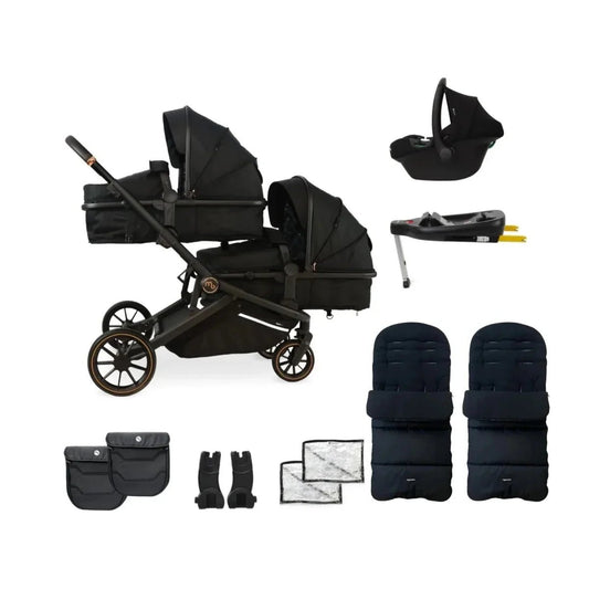 My Babiie MB33 Twin Travel System - Black Leopard | Luxury Home Accessories | Heulog Glow