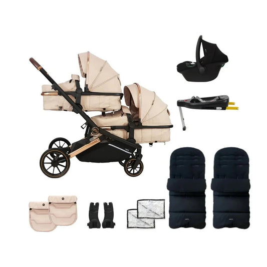 My Babiie MB33 Twin Travel System - Giraffe | Luxury Home Accessories | Heulog Glow