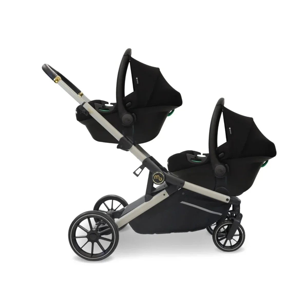 My Babiie MB33 Twin Travel System - Ivory | Luxury Home Accessories | Heulog Glow