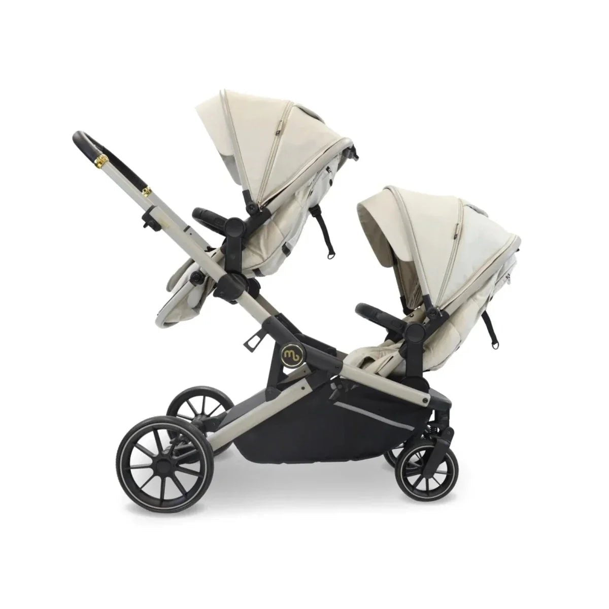 My Babiie MB33 Twin Travel System - Ivory | Luxury Home Accessories | Heulog Glow