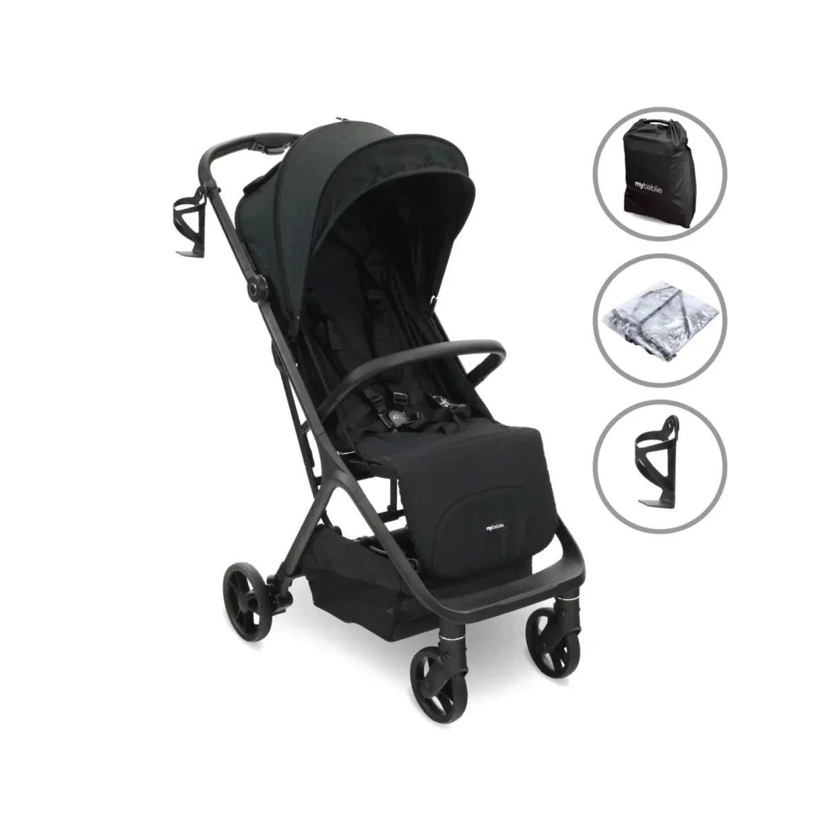 My Babiie MBX7 Auto-Fold Compact Stroller - Black | Luxury Home Accessories | Heulog Glow
