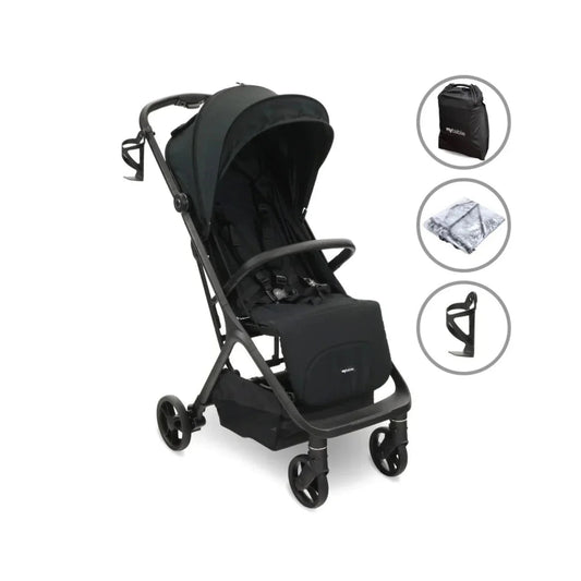 My Babiie MBX7 Auto-Fold Compact Stroller - Black | Luxury Home Accessories | Heulog Glow