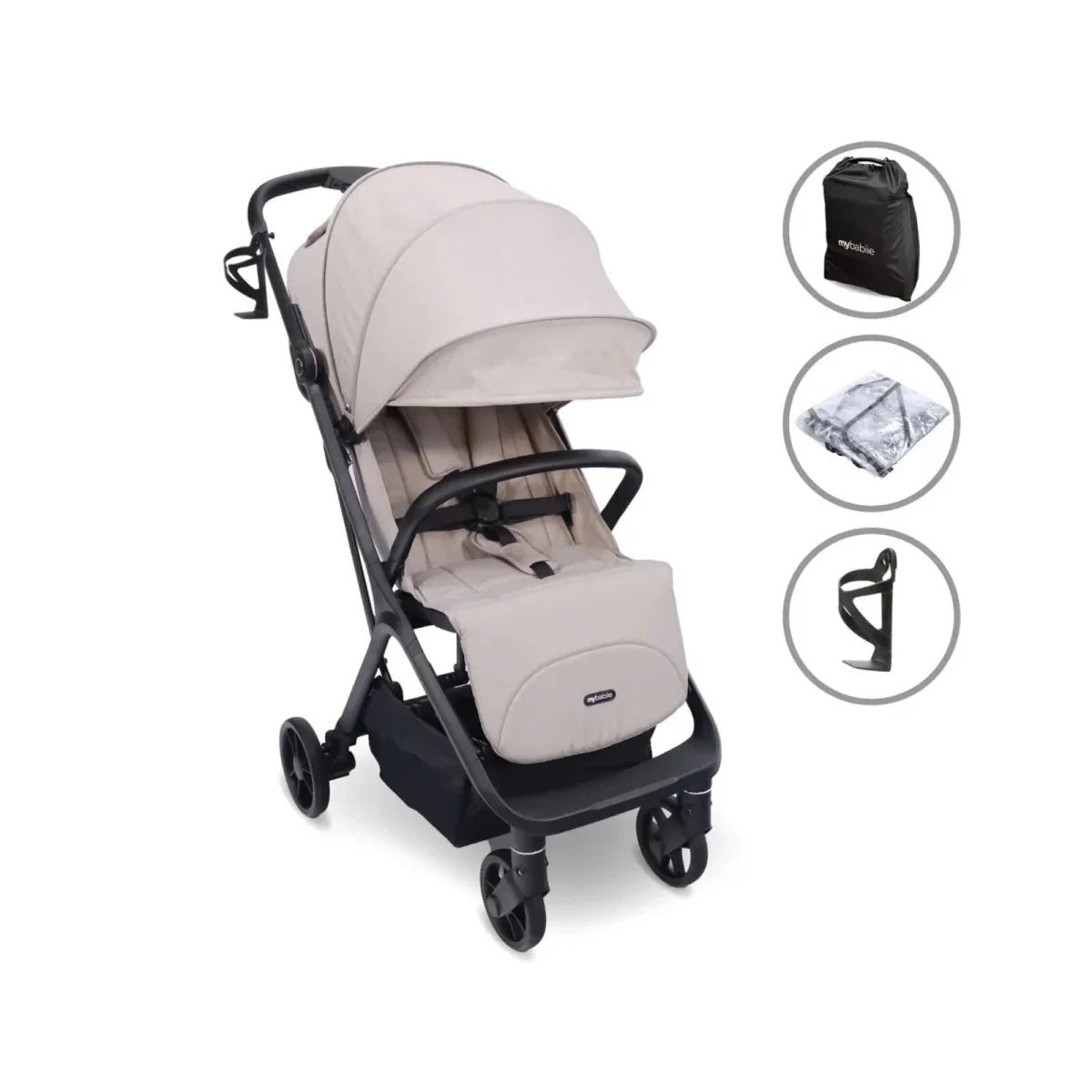 My Babiie MBX7 Auto-Fold Compact Stroller - Camel | Luxury Home Accessories | Heulog Glow
