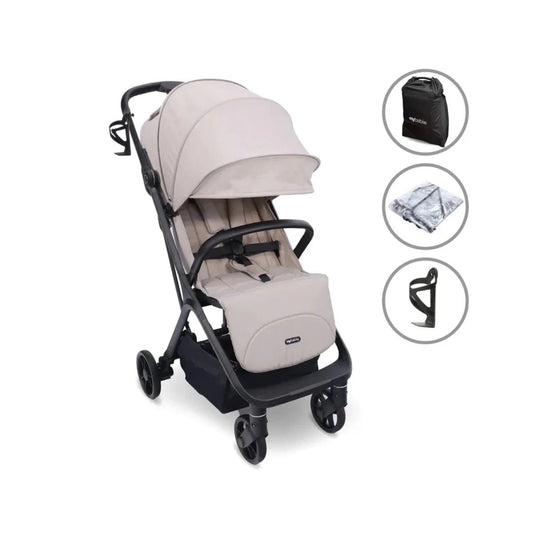 My Babiie MBX7 Auto-Fold Compact Stroller - Camel | Luxury Home Accessories | Heulog Glow