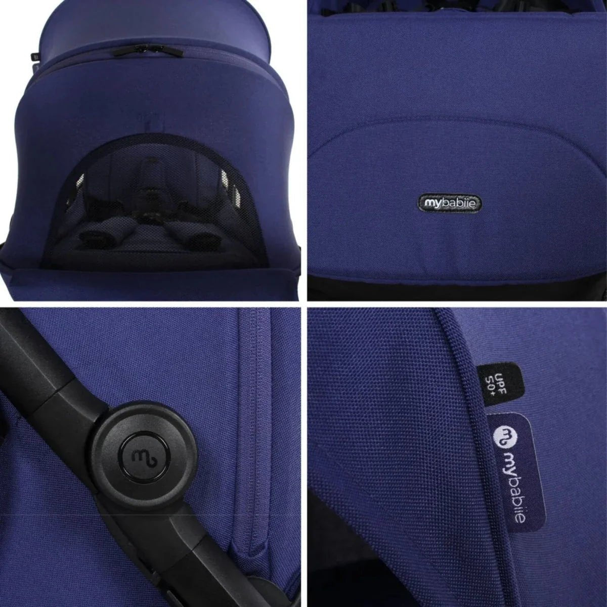 My Babiie MBX7 Auto-Fold Compact Stroller - Indigo | Luxury Home Accessories | Heulog Glow