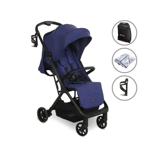 My Babiie MBX7 Auto-Fold Compact Stroller - Indigo | Luxury Home Accessories | Heulog Glow